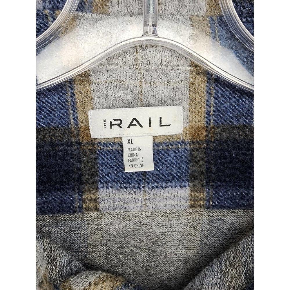 The Rail Flannel Plaid Casual Button Down Long Sleeve Shirt XL - Picture 3 of 7